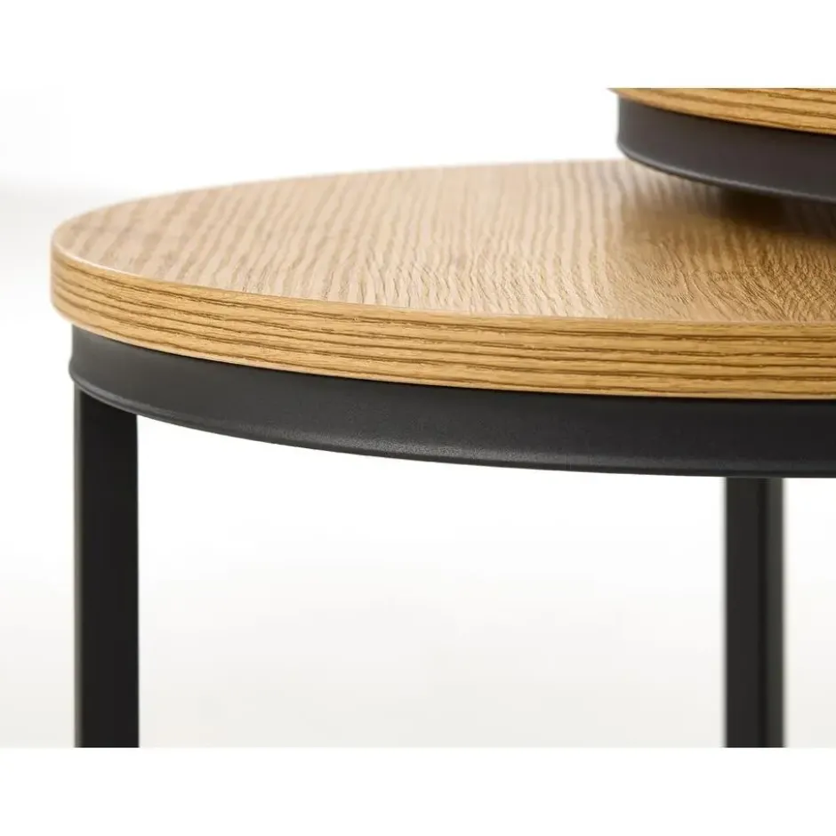 Nest of Nora Salontafel set van 2 Alma - Ø60 CM - Naturel