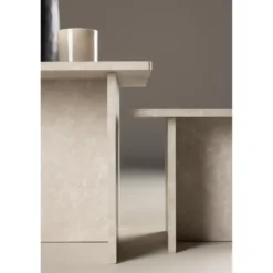 Nest of Nora Salontafel set van 2 - Marmerlook - Beige