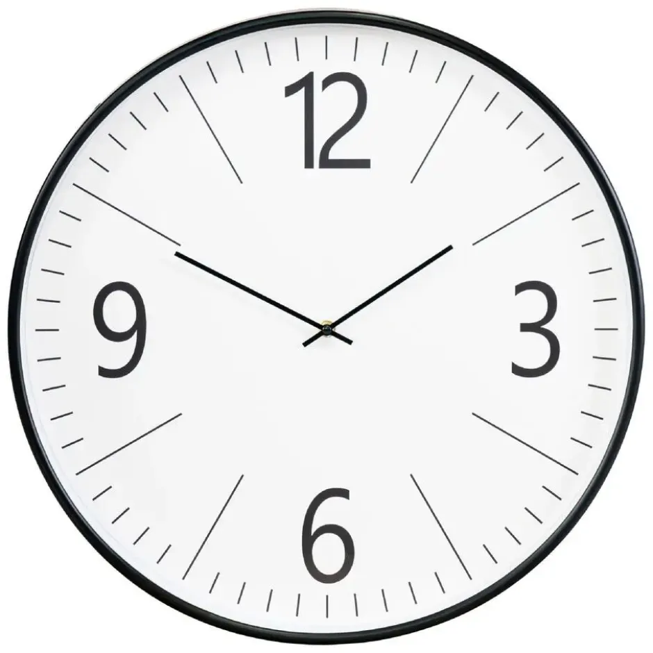 Nest of Nora Wandklok met stil uurwerk 51 cm - Zwart Wit