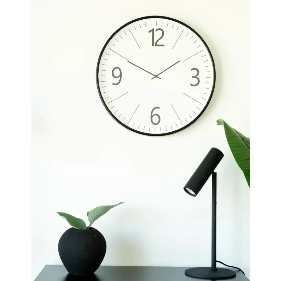 Nest of Nora Wandklok met stil uurwerk 51 cm - Zwart Wit