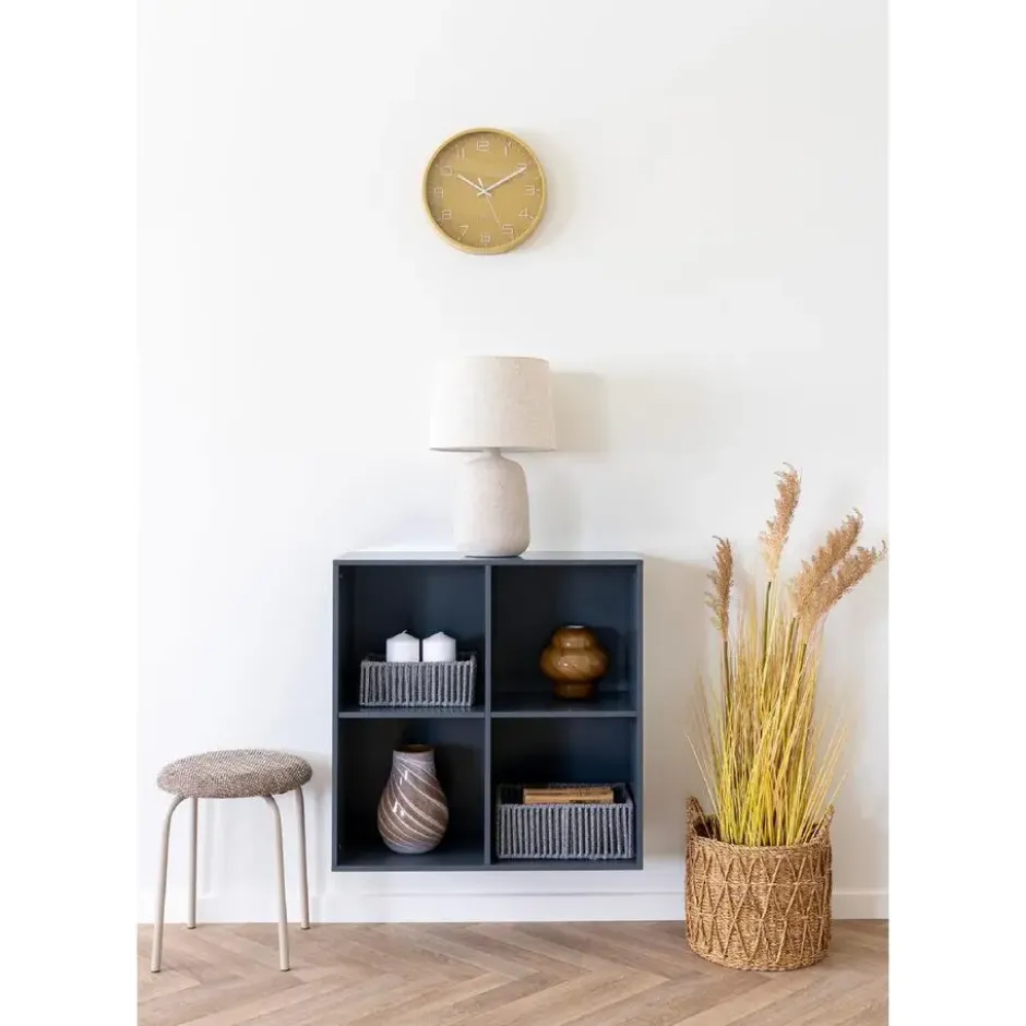 Nest of Nora Wandklok stil uurwerk 30 cm - Ocher