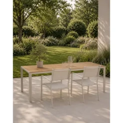 Nest outdoor Aaron tuintafel polywood beige - 205 x 90 cm