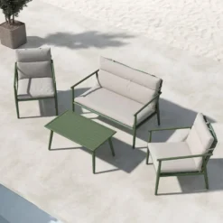 Nest outdoor Margret Tuin Loungeset Groen - Met Zitkussens