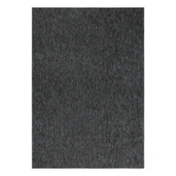 Nizza Effen Vloerkleed Laagpolig Uni Antraciet - 280x370 CM