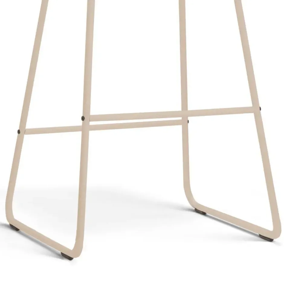 Nolon Nino-Eef barkruk bouclé beige - beige onderstel - 65 cm