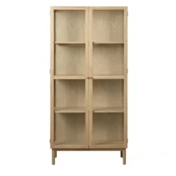 Nordic Home - Alrik eiken vitrinekast - 190 cm - naturel