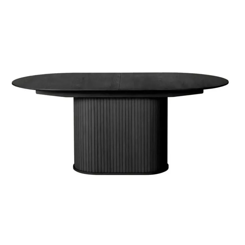 Nordic Home - Amie uitschuifbare eettafel 95x180-230 cm ovaal - zwart