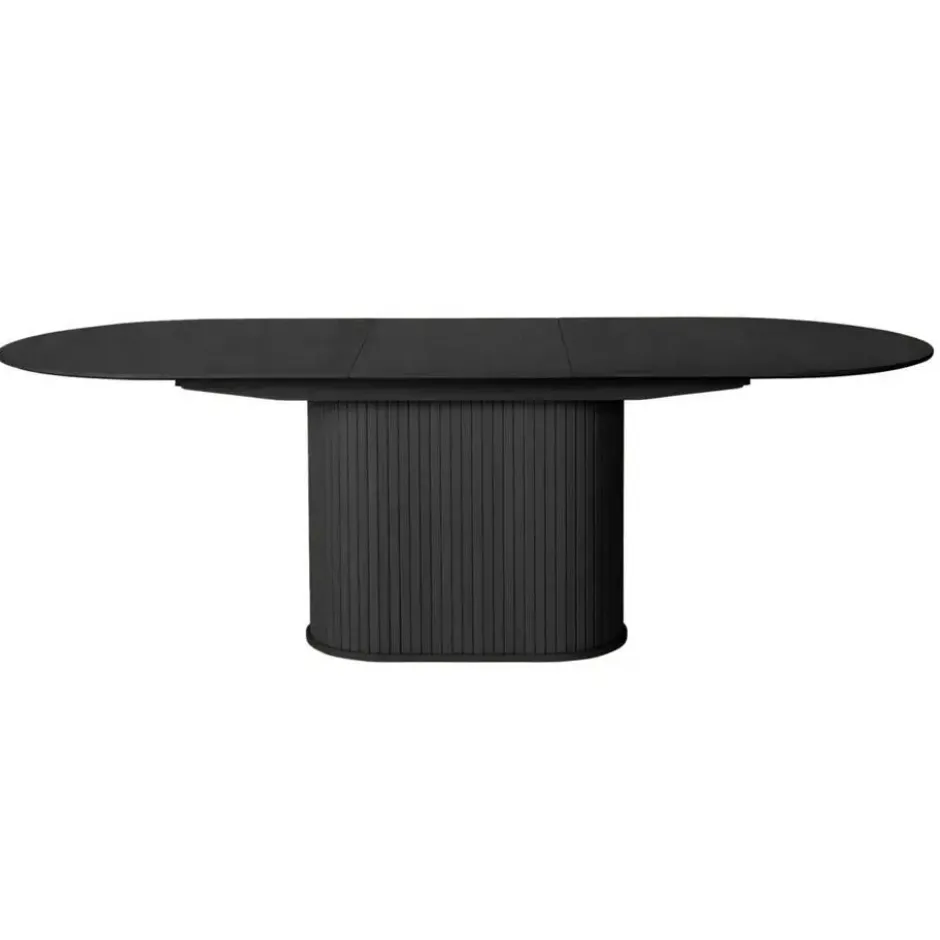 Nordic Home - Amie uitschuifbare eettafel 95x180-230 cm ovaal - zwart