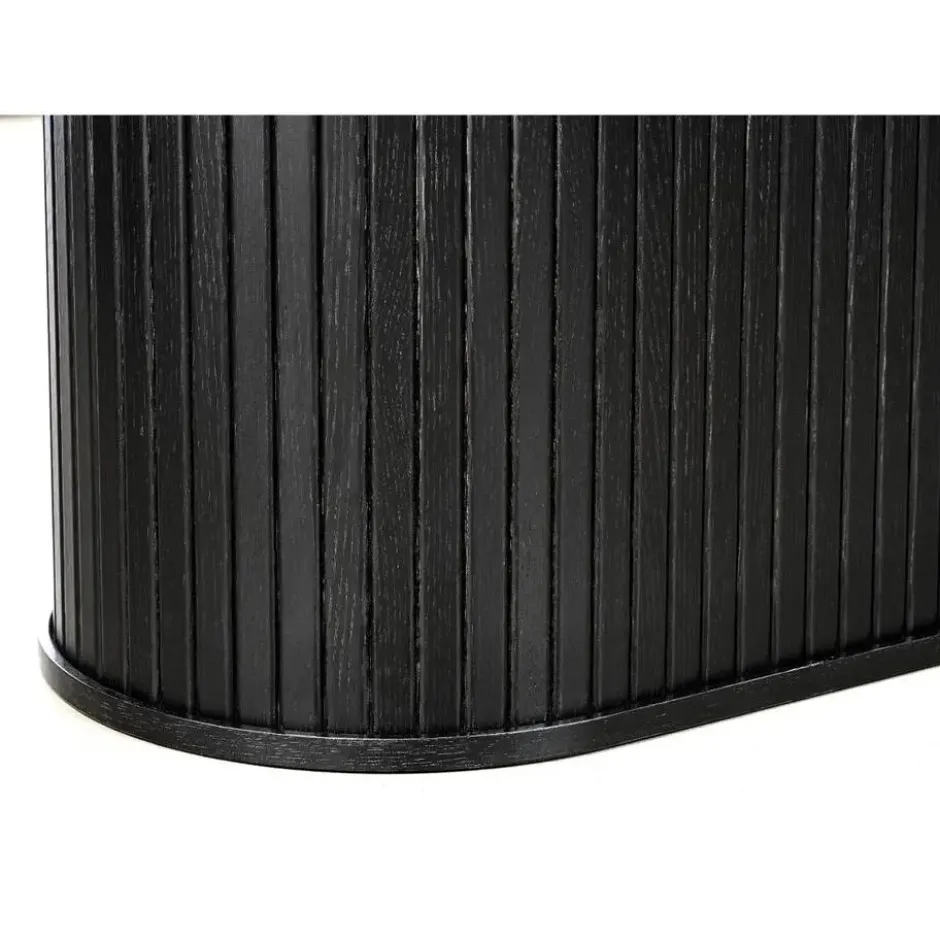 Nordic Home - Amie uitschuifbare eettafel 95x180-230 cm ovaal - zwart