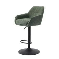 Nordic Home - Ellis verstelbare barstoel stof - groen