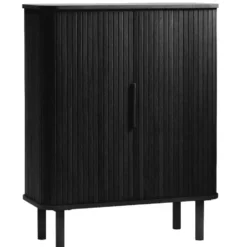 Nordic Home - Ingo eiken kabinet - 90 cm - zwart