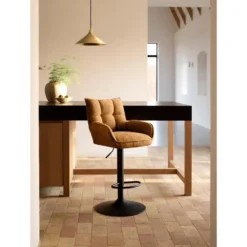 Nordic Home - Janna verstelbare barstoel - roestbruin