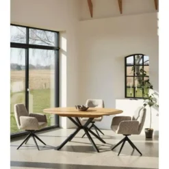 Nordic Home - Marcie uitschuifbare eettafel Ø120-170 cm - naturel