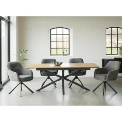 Nordic Home - Marcie uitschuifbare eettafel 90x160-200 cm - naturel