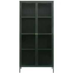 Nordic Home - Olan glazen vitrinekast - 190 cm - groen