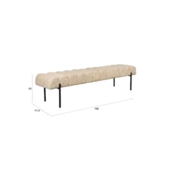 Novel Collection - Bankje Jethro - Beige - 41.5x160x45 cm