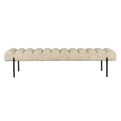 Novel Collection - Bankje Jethro - Beige - 41.5x160x45 cm