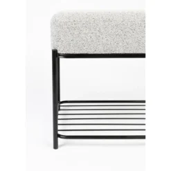 Novel Collection - Bankje Milou - Grijs - 50x35x45 cm