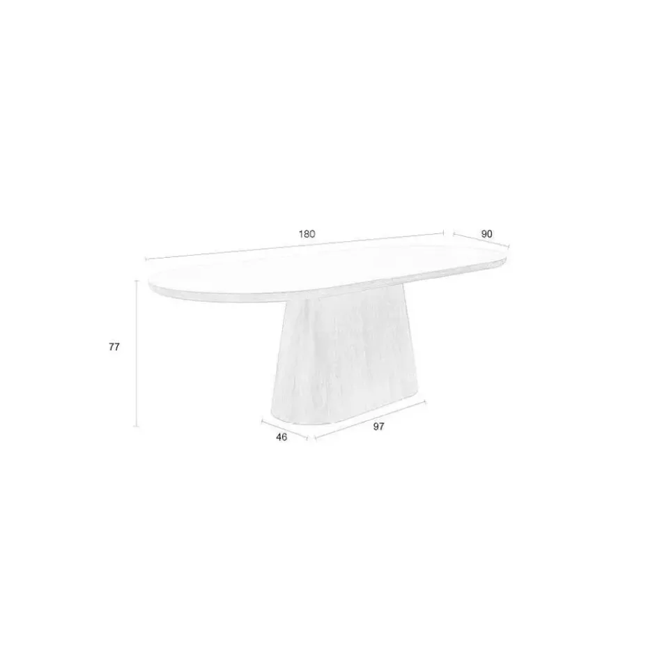 Novel Collection - Eetkamertafel Almira - Bruin - 180x90x77 cm