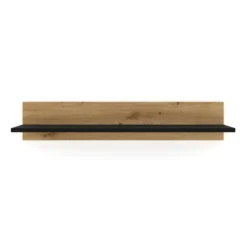 NUKA G wandplank 100 cm artisan eiken zwart mat
