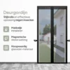O'DADDY Deurgordijn Deluxe FIBER - Magnetisch Vliegengordijn 92x230 Zwart
