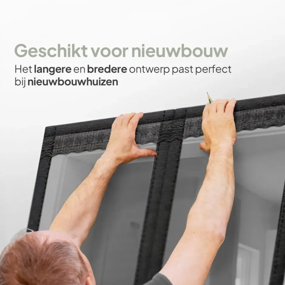 O'DADDY Deurgordijn Deluxe FIBER - Magnetisch Vliegengordijn 92x230 Zwart