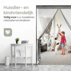 O'DADDY Deurgordijn Deluxe FIBER - Magnetisch Vliegengordijn 184x230 Zwart