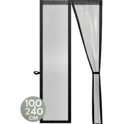 O'DADDY Deurgordijn Deluxe FIBER - Magnetisch Vliegengordijn 100x240 Zwart