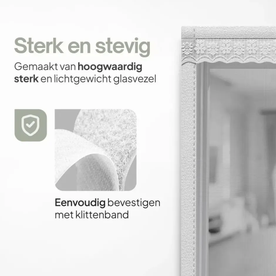 O'DADDY Deurgordijn Deluxe FIBER 100x230 - Magnetisch Vliegengordijn Wit