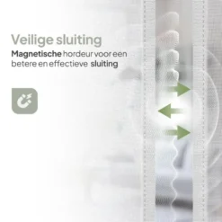 O'DADDY Deurgordijn Deluxe FIBER 100x230 - Magnetisch Vliegengordijn Wit