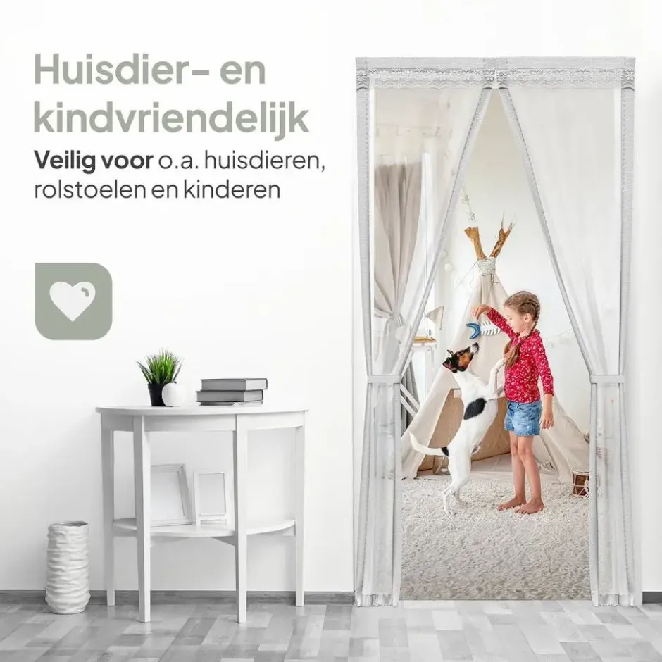 O'DADDY Deurgordijn Deluxe FIBER 100x230 - Magnetisch Vliegengordijn Wit