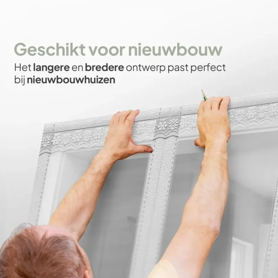 O'DADDY Deurgordijn Deluxe FIBER 100x230 - Magnetisch Vliegengordijn Wit