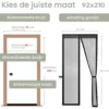 O'DADDY Deurgordijn Deluxe FIBER - Magnetisch Vliegengordijn 92x210 Zwart
