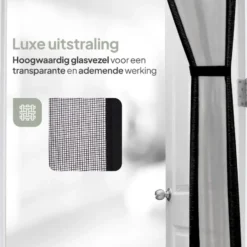 O'DADDY Deurgordijn Deluxe FIBER - Magnetisch Vliegengordijn 150x260 Zwart