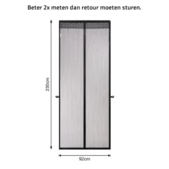 O’DADDY Deurgordijn – Magnetisch Vliegengordijn - 92x230cm – Zwart