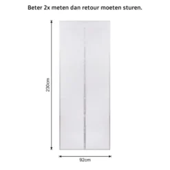 O’DADDY Deurgordijn – Vliegengordijn Magnetisch - 92x230cm – hor Wit