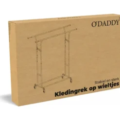 O'DADDY Kledingrek - Dubbele Stang - Uitschuifbaar & Verstelbaar - 110 kg