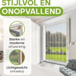 O'DADDY Lamellenhor deurhor – 184 x 260 cm – glasvezel – wit