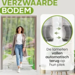 O'DADDY Lamellenhor deur – 150 x 260 cm – wit – glasvezel