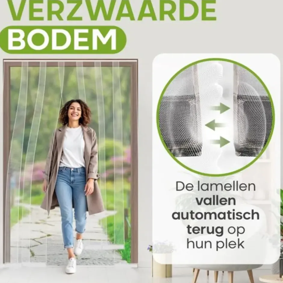 O'DADDY Lamellenhor deur – 150 x 260 cm – wit – glasvezel