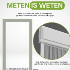 O'DADDY Lamellenhor deur – 150 x 260 cm – wit – glasvezel