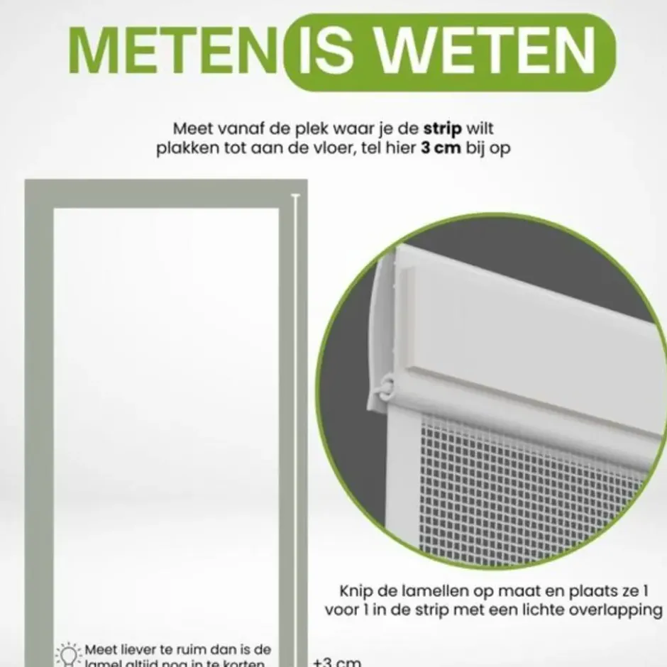 O'DADDY Lamellenhor deur – 150 x 260 cm – wit – glasvezel