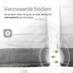 O'DADDY lamellenhor vliegengordijn – 184 x 260 cm – glasvezel – zwart