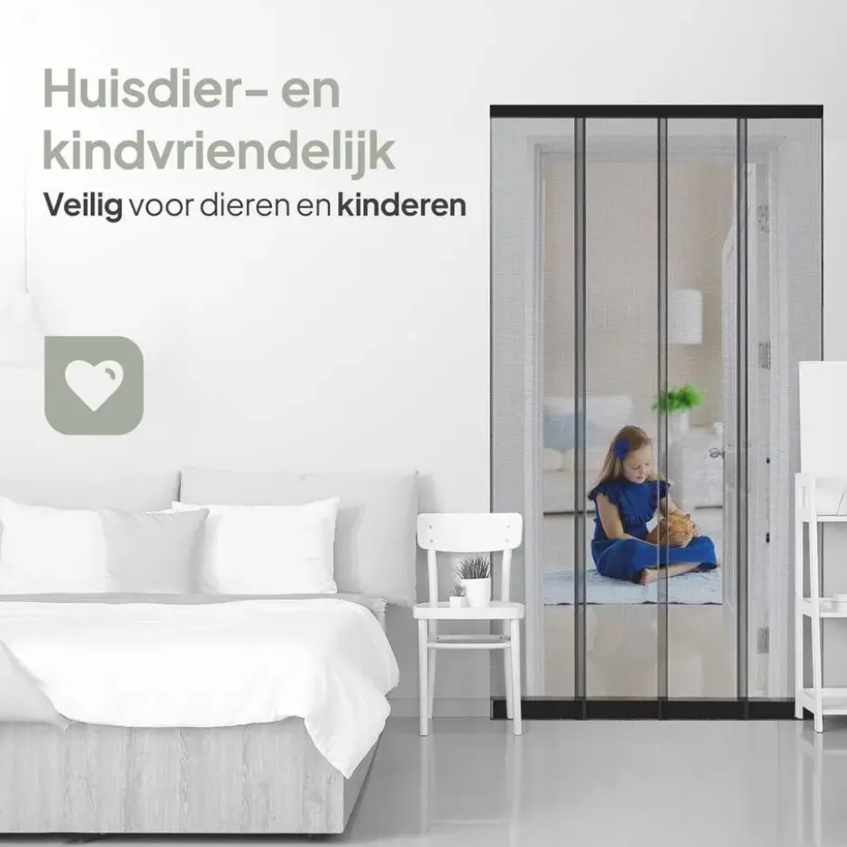 O'DADDY Lamellenhor - 100x260 cm - Deurgordijn zwart