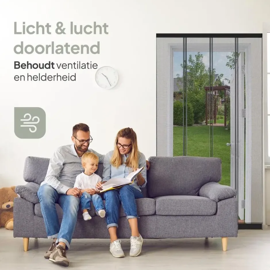 O'DADDY Lamellenhor - 100x260 cm - Deurgordijn zwart