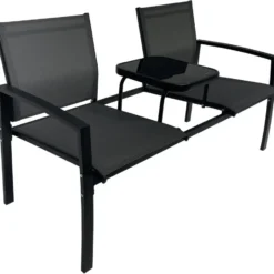 O'DADDY Tuinbank - 142 x 57 x 82 cm - Metaal - Zwart
