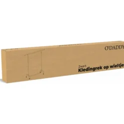 O’DADDY® Zwart Kledingrek - Verstelbaar & Stabiel tot 130kg - 4 Grote Wielen