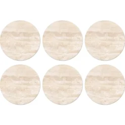 Onderzetter 6 stuks 10x10 cm Marmer - Stenen - Zand - Textuur
