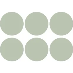 Onderzetter 6 stuks 10x10 cm Mintgroen - Effen kleur
