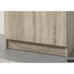 Opbergkast Ray 60cm met 2 deuren en 4 legplanken - sonoma eik